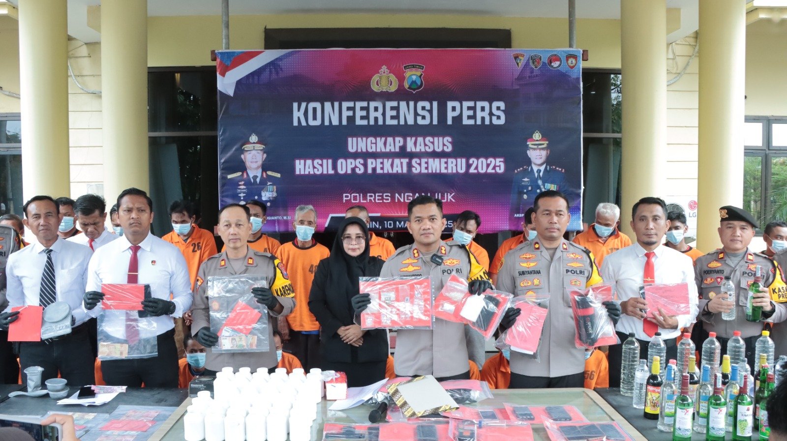 Polres Nganjuk Ungkap Ratusan Kasus dalam Operasi Pekat Semeru 2025