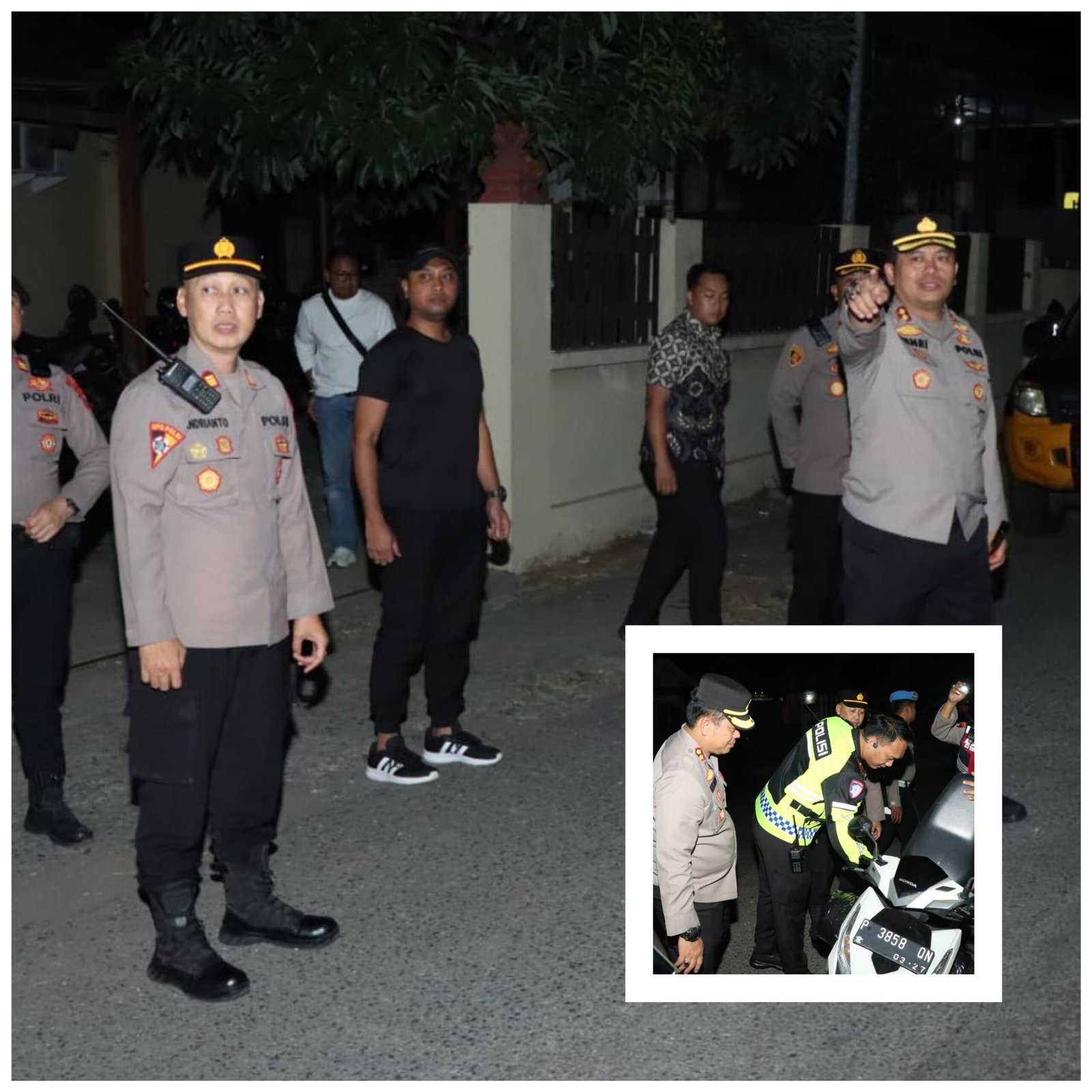 Kapolres Nganjuk Pimpin Langsung Patroli SREG dan Penyekatan di Perbatasan Jelang 1 Suro