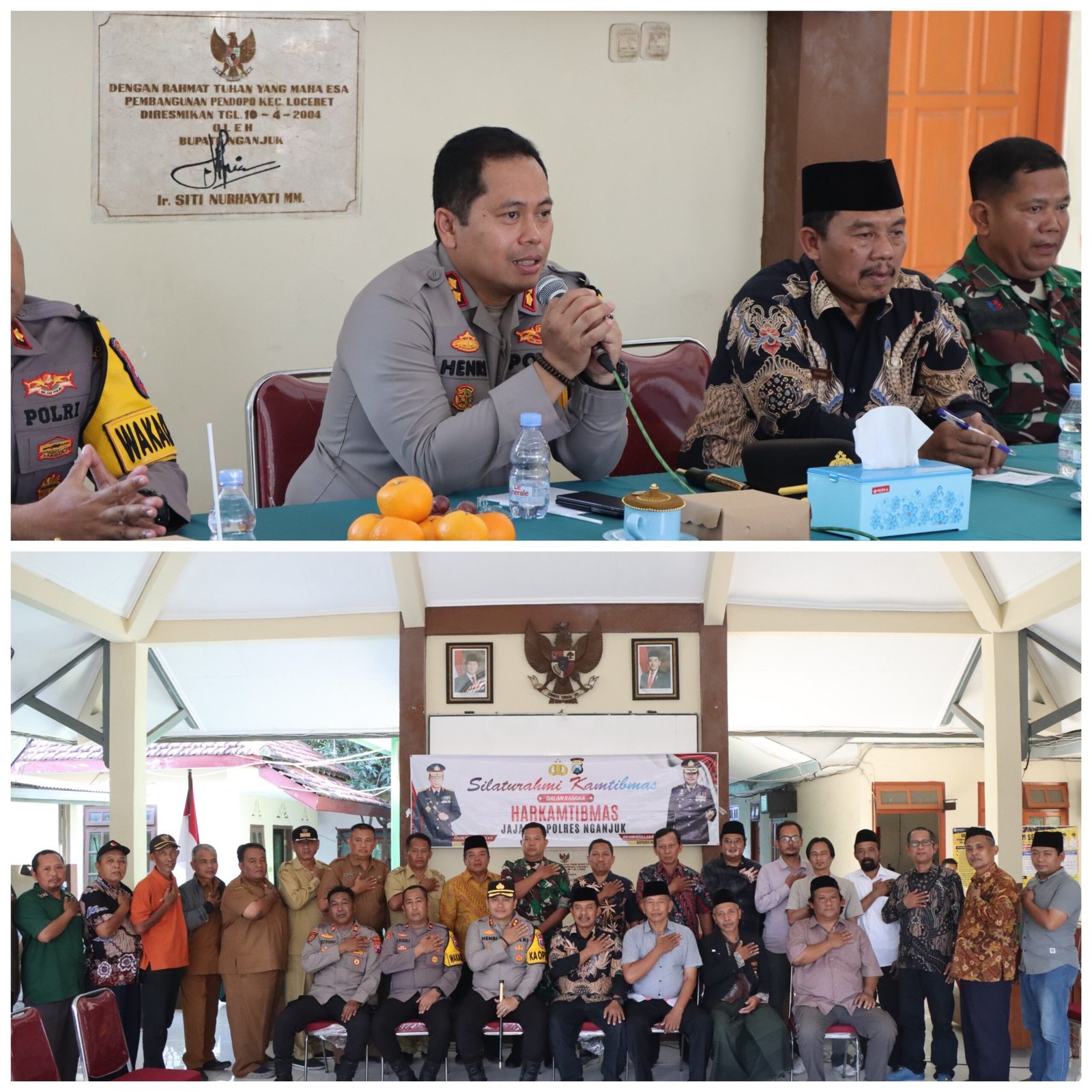 Kapolres Nganjuk Dorong Forkopimcam untuk ikut antisipasi Kerawanan Wilayah