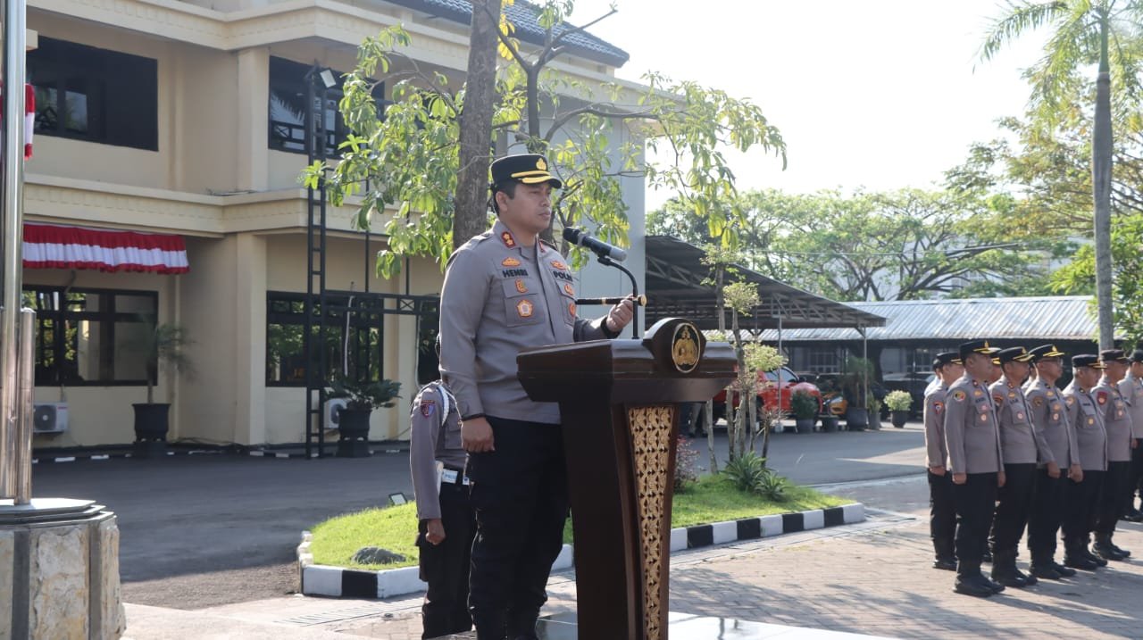Kapolres Nganjuk Apresiasi Kinerja Anggota dan Tekankan Pentingnya Jaga Kesehatan.