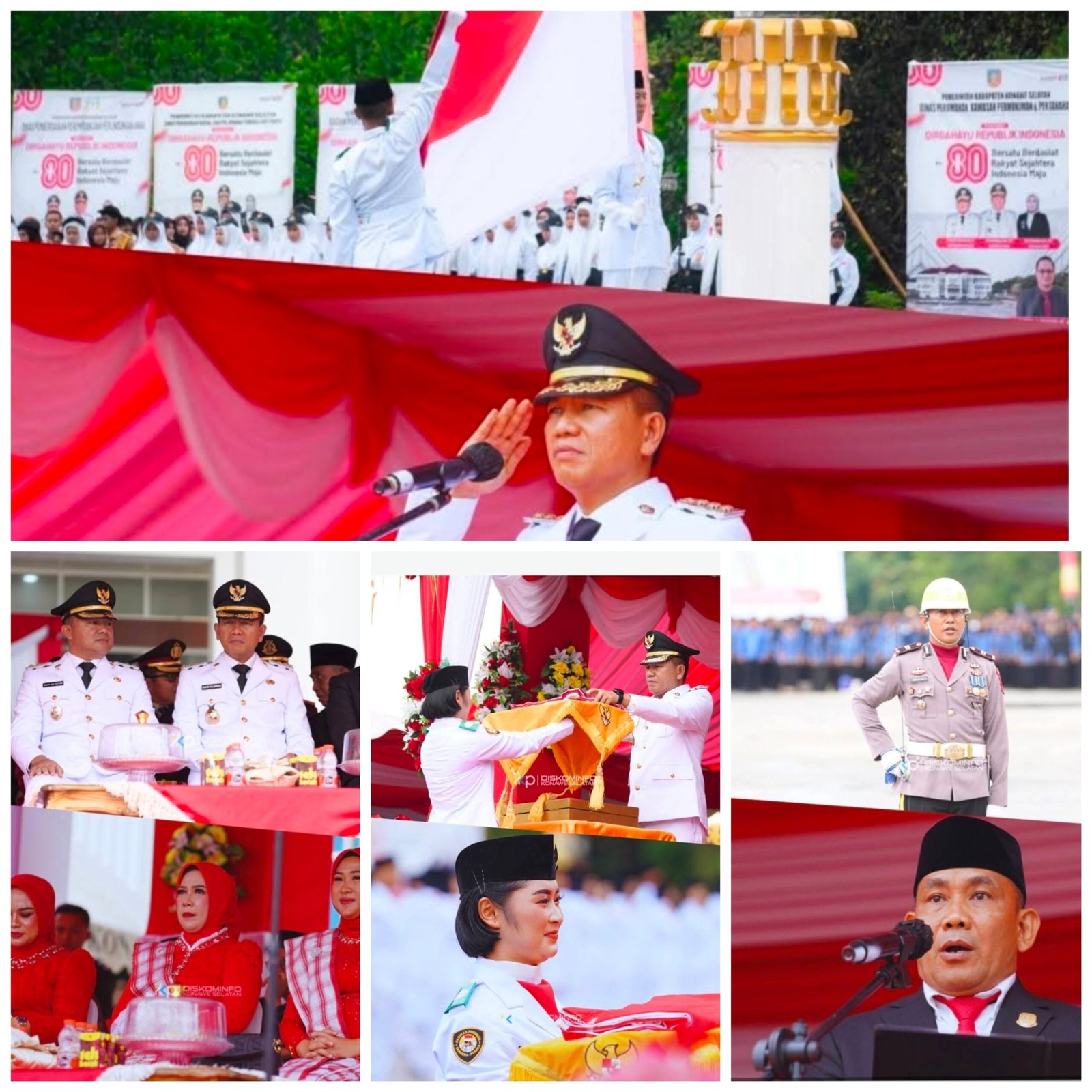MOMEN UPACARA PENGIBARAN PUSAKA MERAH PUTIH HUT RI KE-80