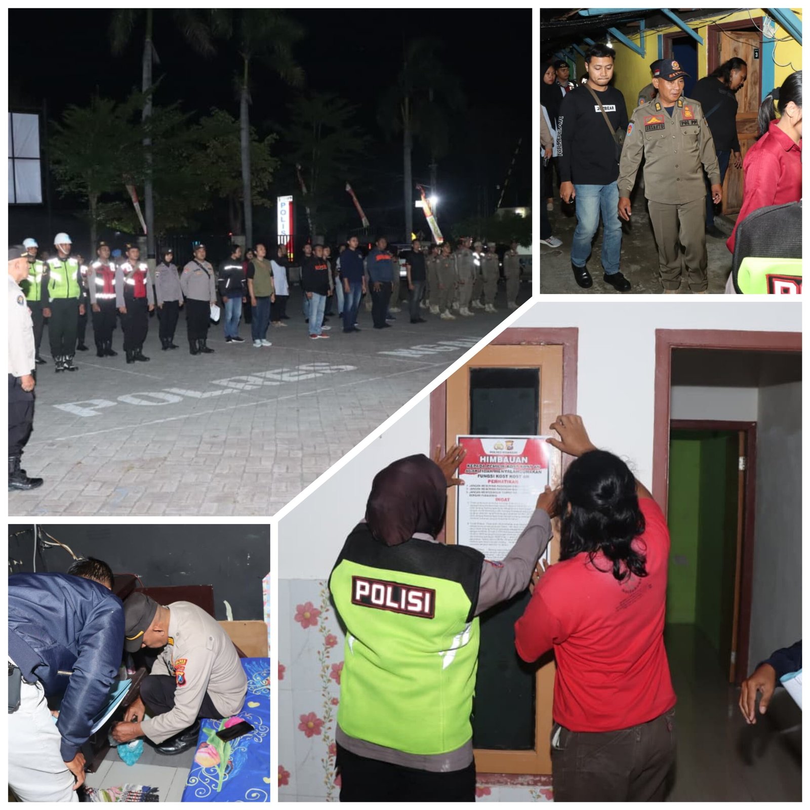 Cipta Kondisi Aman, Polres Nganjuk Lakukan Razia Kos-Kosan di Kertosono