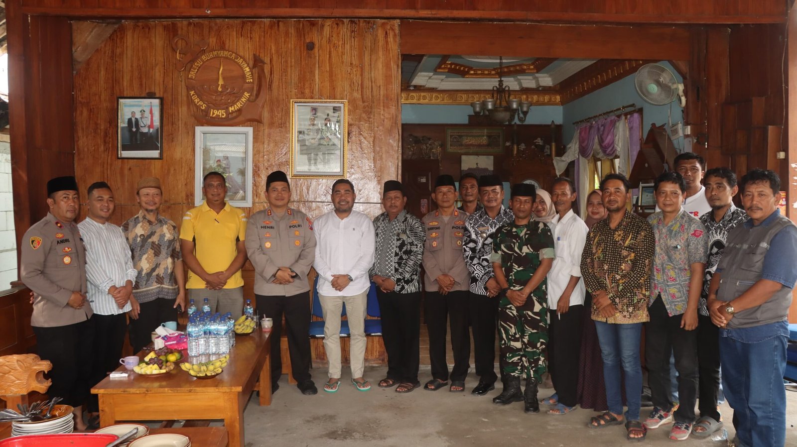 Kapolres Nganjuk, Wujudkan Harkamtibmas dengan Silaturahmi Bersama Kepala Desa se Kec. Lengkong di Desa Ketandan.