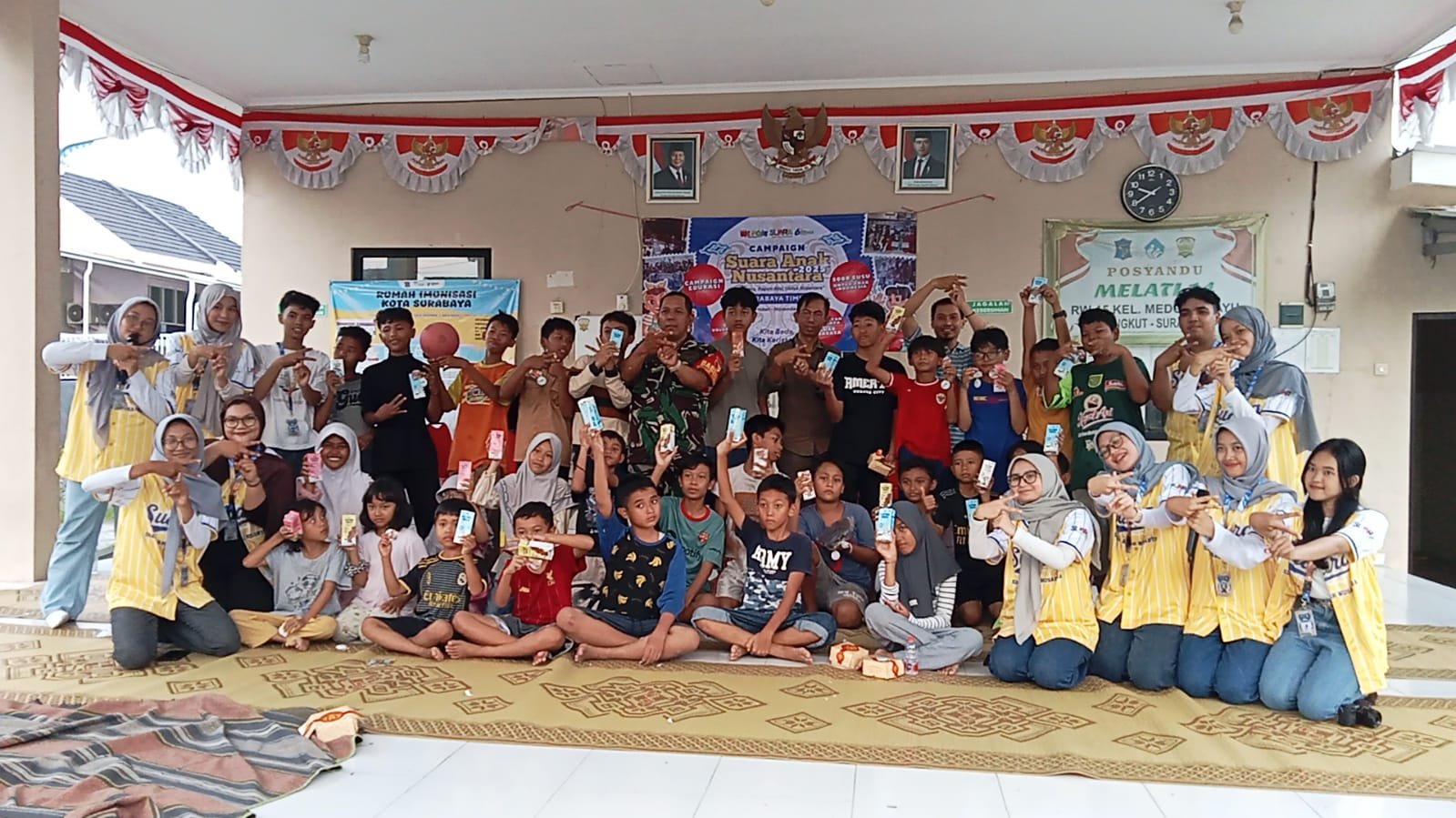 Babinsa Koramil 0830/11 Rungkut Menghadiri Sosialisasi Wepose, Komunitas Peduli Anak di Balai RW15 Medokan Ayu