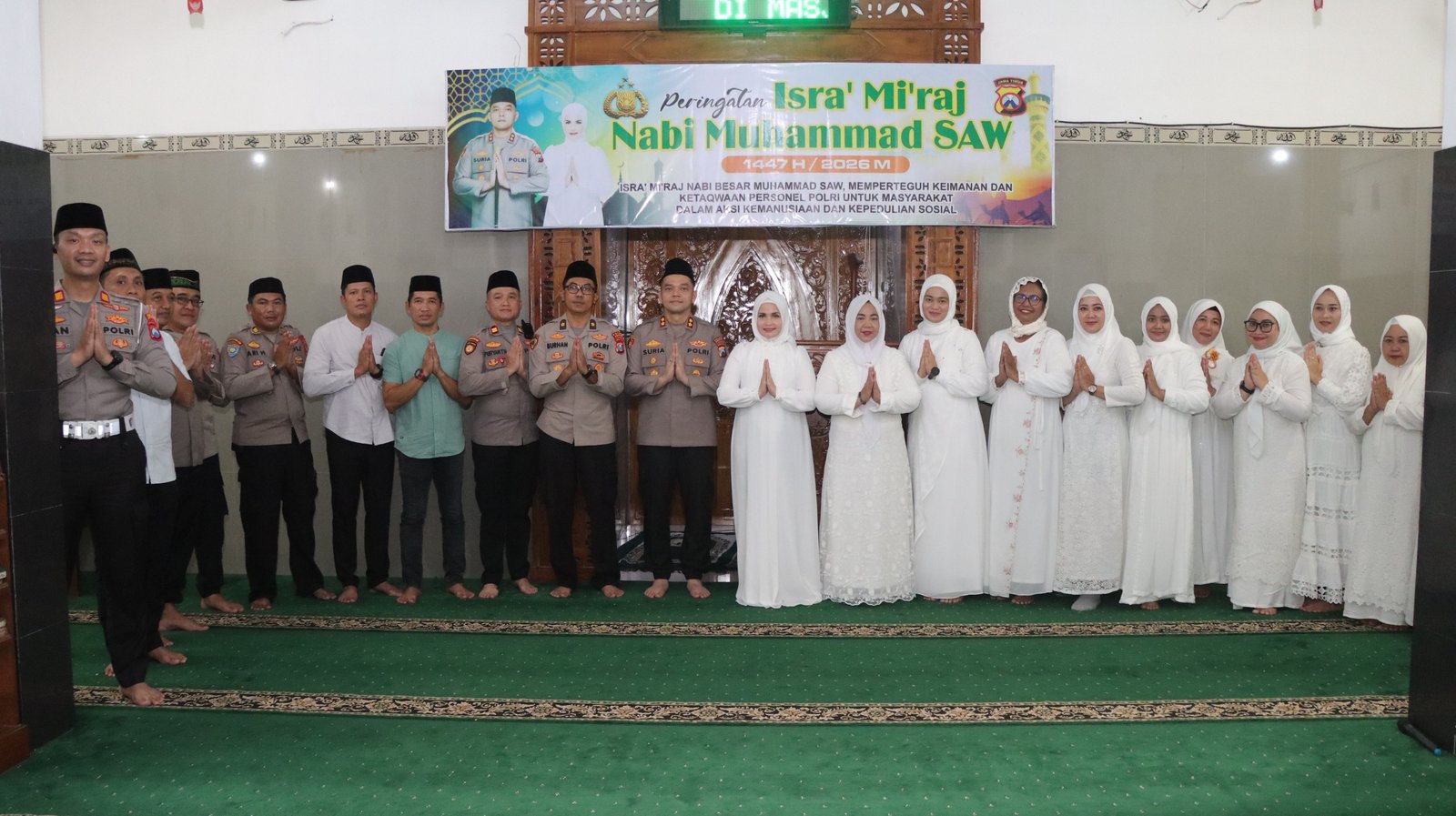 Polres Nganjuk Peringati Isra Mi’raj 1447 H, Perkuat Iman Personel untuk Aksi Kemanusiaan