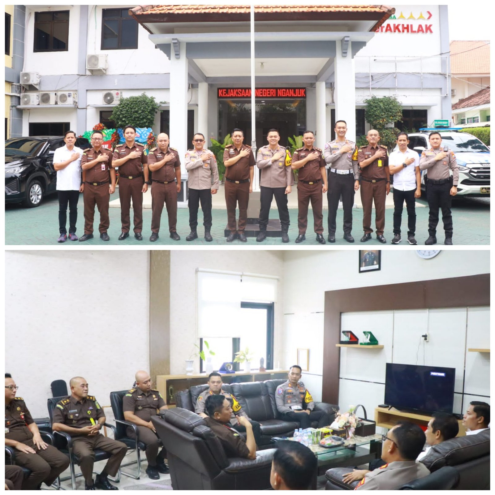 Perkuat Sinergi Penegak Hukum, Kapolres Nganjuk Silaturahmi ke Kejari
