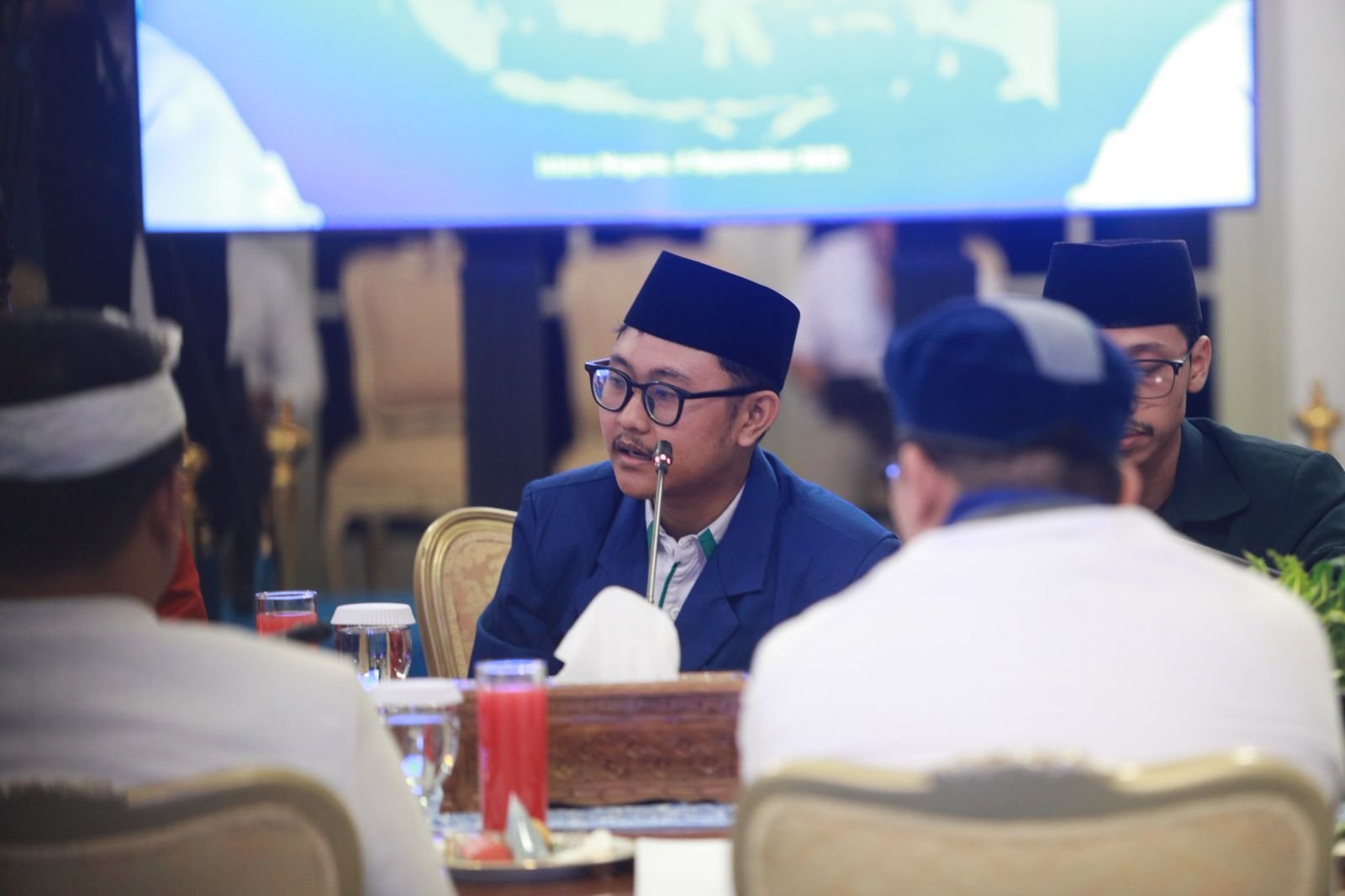 Caption : Korwil BEM PTNU DKI Jakarta, Dede Fitriyanto menilai langkah persuasif dan profesional Kepolisian dalam menangani aksi massa,Sabtu(28/02/26).