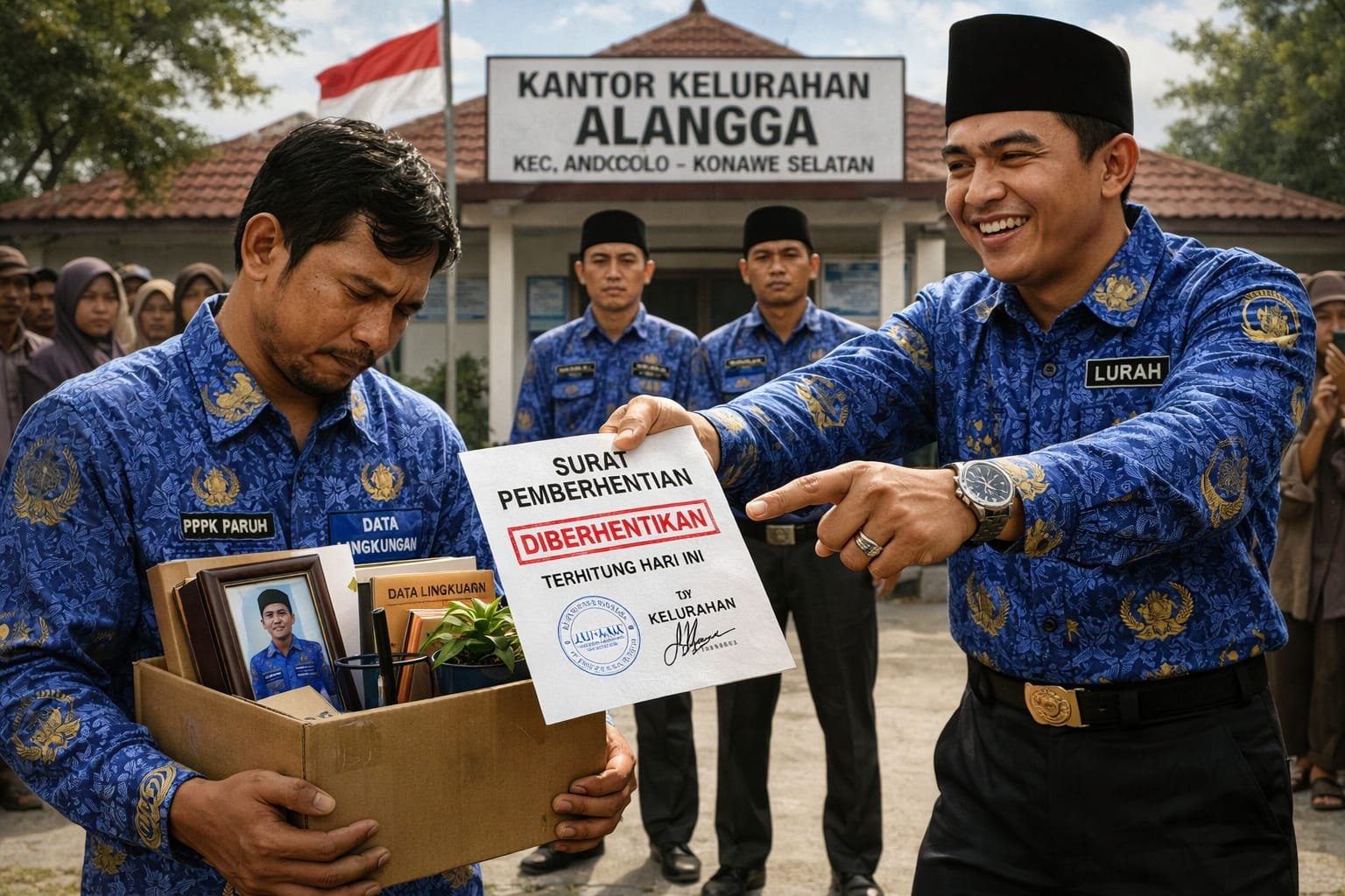 ‎Lurah Alangga Copot Aparat Tanpa Penjelasan, Honor Tiga Bulan Tak Dibayar