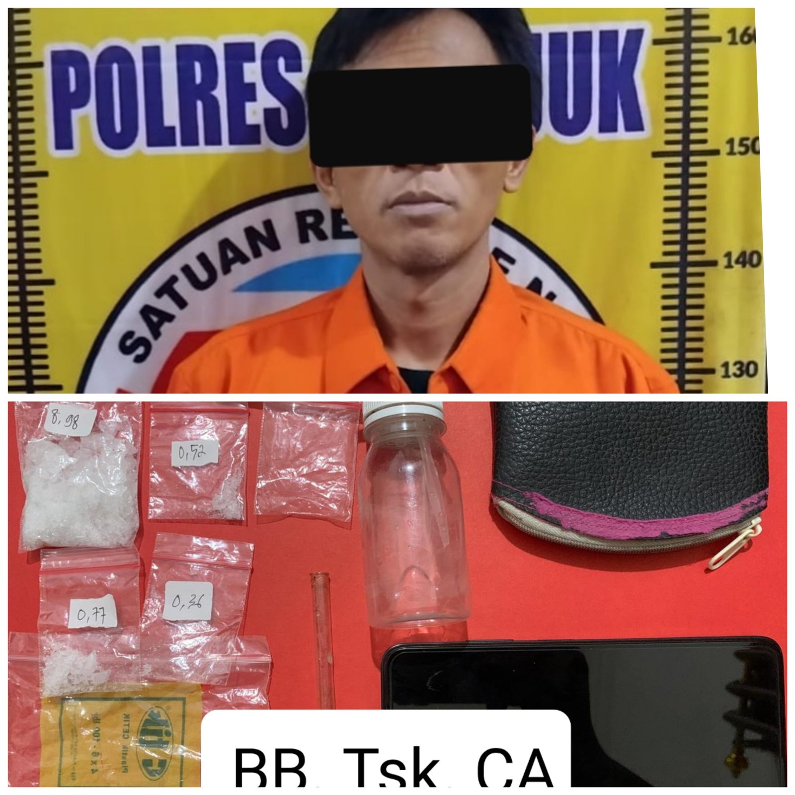 Satresnarkoba Polres Nganjuk Ungkap Peredaran Sabu 10,63 Gram, Satu Terduga Pelaku Diamankan