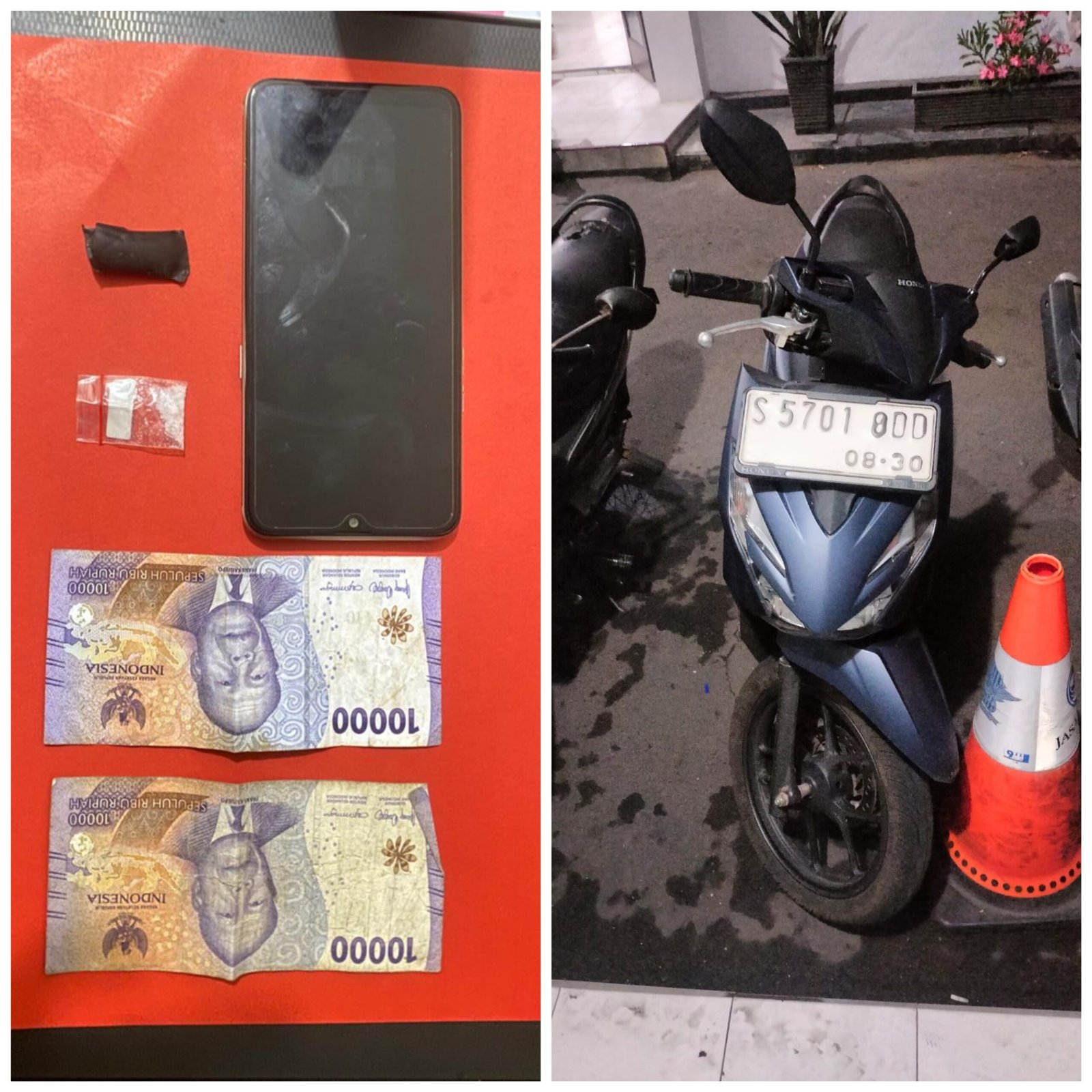 Teras Indomaret Jadi Lokasi Penangkapan, Satresnarkoba Nganjuk Amankan Terduga Pengedar Sabu Asal Jombang