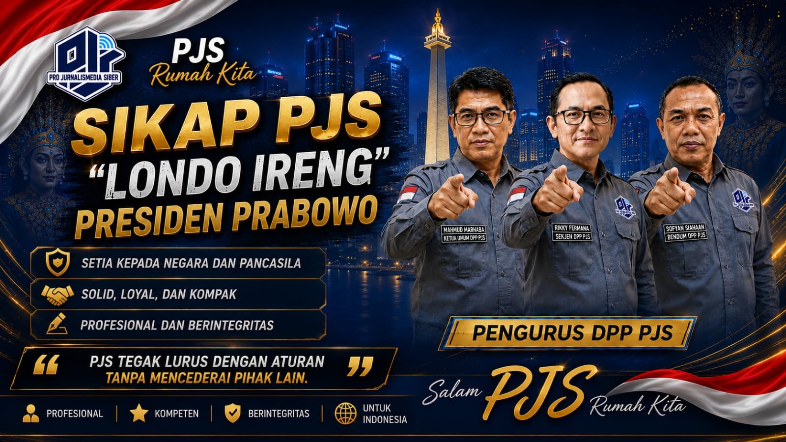 DPP PJS Keluarkan Pernyataan Sikap, Tolak Label “Londo Ireng” bagi Profesi Wartawan
