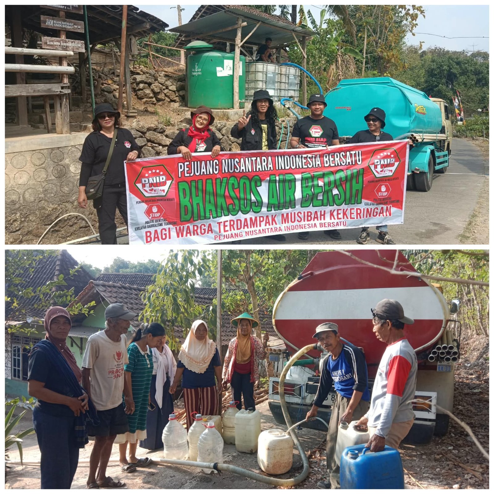 PNIB Bagikan 81.000 liter Air Bersih di Bantul dan Gunung Kidul, Peringati 81Th Proklamasi Kemerdekaan RI dan Sambut Muktamar NU Ke-35