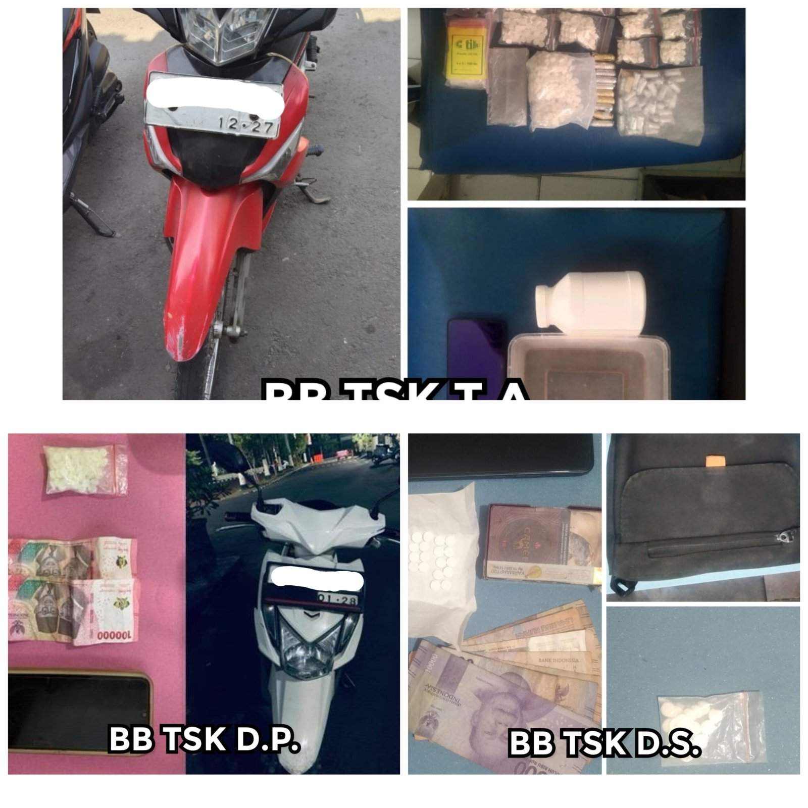 Tiga Pengedar Pil Dobel L Non TO Diamankan, Satresnarkoba Polres Nganjuk Sita 2.303 Butir Okerbaya
