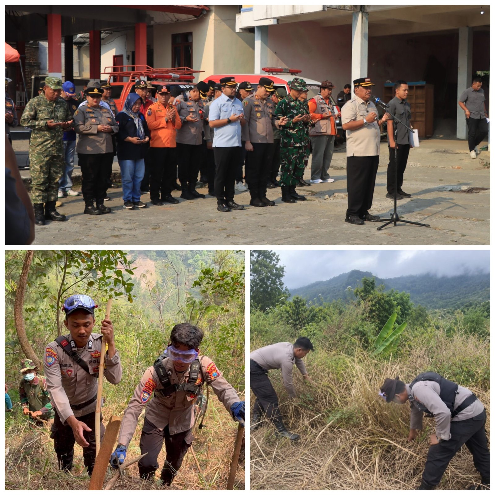 Tim Gabungan Bergerak Padamkan Karhutla di Lereng Gunung Wilis, 400 Personel Diterjunkan